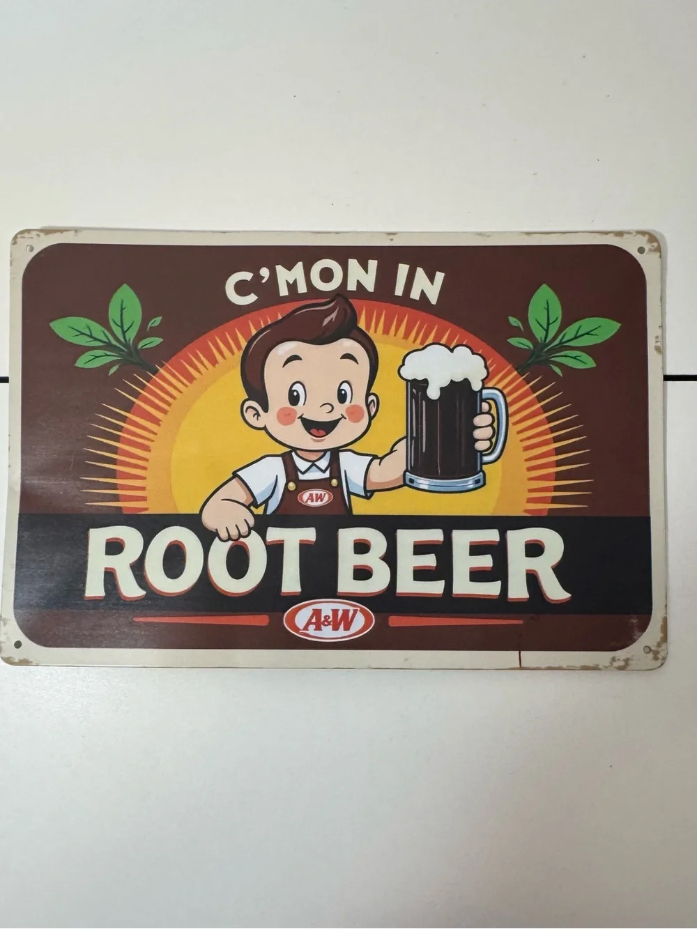 A&W Root Beer Metal Sign
